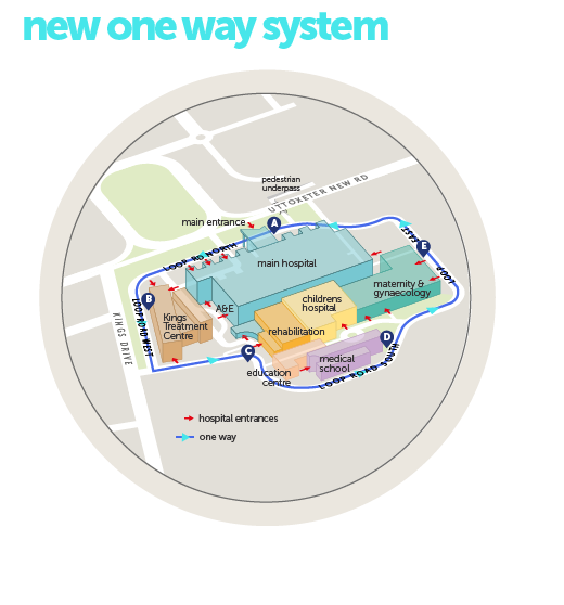 royal derby map New One Way System At Royal Derby Hospital Hooray Trent Barton