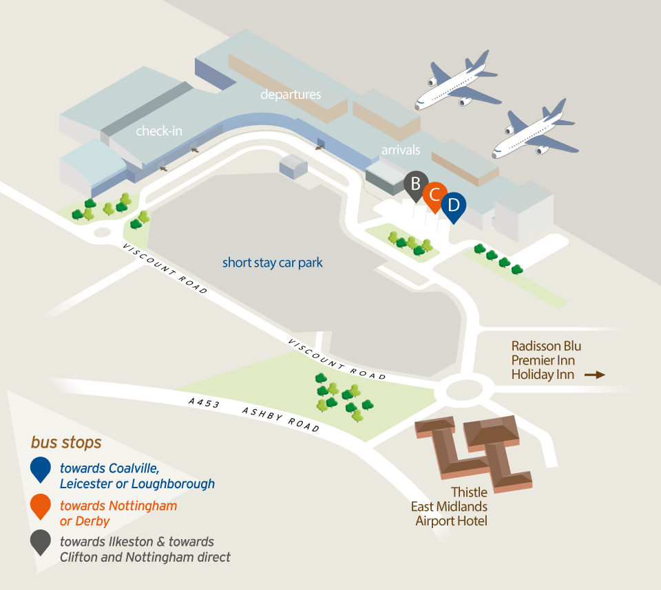 East Midlands Airport Map Color 2018 East Midlands Airport Map Color 2018