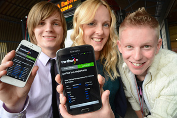 The excited first users of trentbarton live check out the mobile site