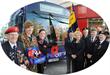 Our buses wearing poppies with pride