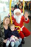 Secret Santa rides the buses