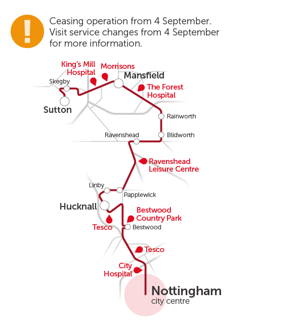 Bus 141 Route Map Service Map - 141 - Run By Trentbarton